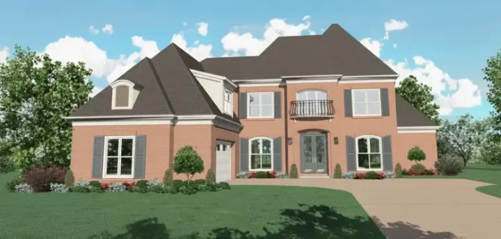 French Country house plans 6-937 - front exterior, 2,775 sq ft, 3 bed, 3 bath house plans | Monster House Plans