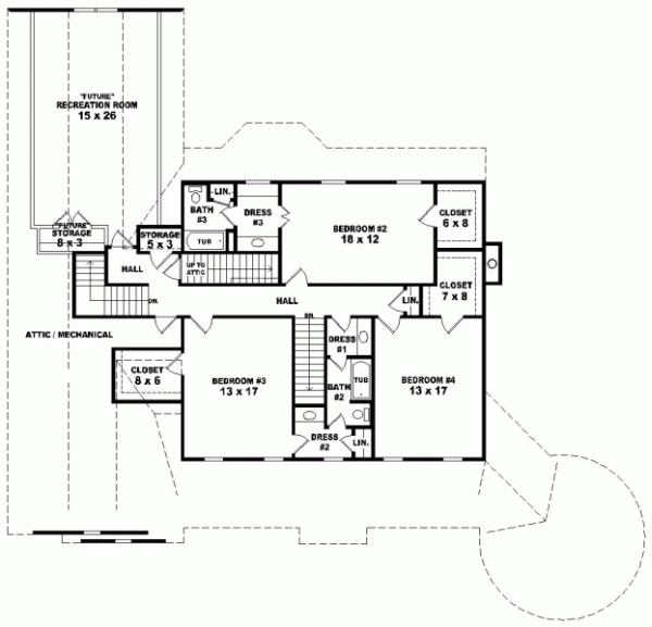 Upper/Second Floor Plan: 6-951