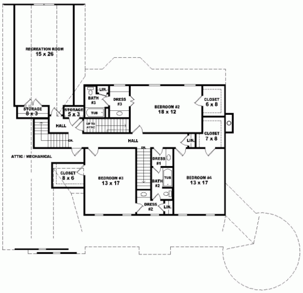 Upper/Second Floor Plan:6-952