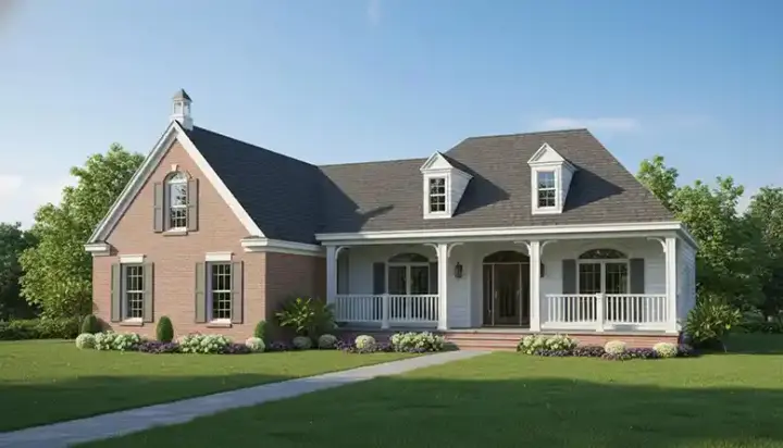 Southern house plans 6-953 - front exterior, 2,300 sq ft, 3 bed, 2 bath house plans | Monster House Plans
