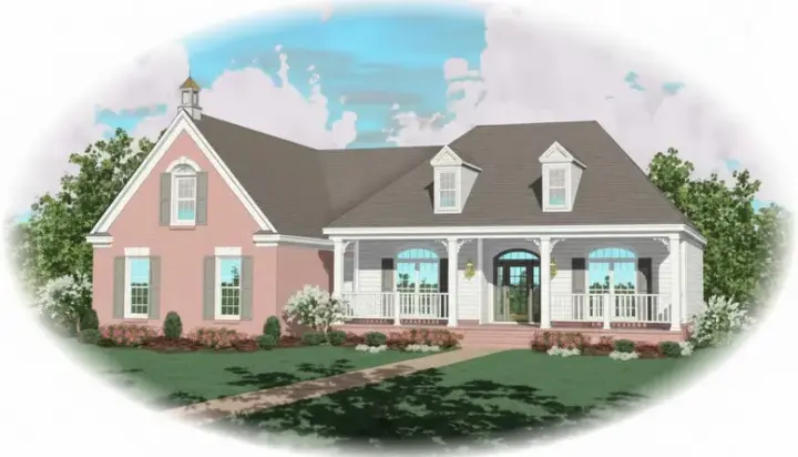 Southern house plans 6-954 - front exterior, 2,839 sq ft, 3 bed, 2 bath house plans | Monster House Plans