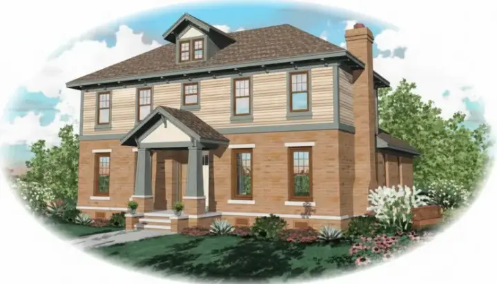 Early American house plans 6-955 - front exterior, 3,074 sq ft, 3 bed, 2 bath house plans | Monster House Plans