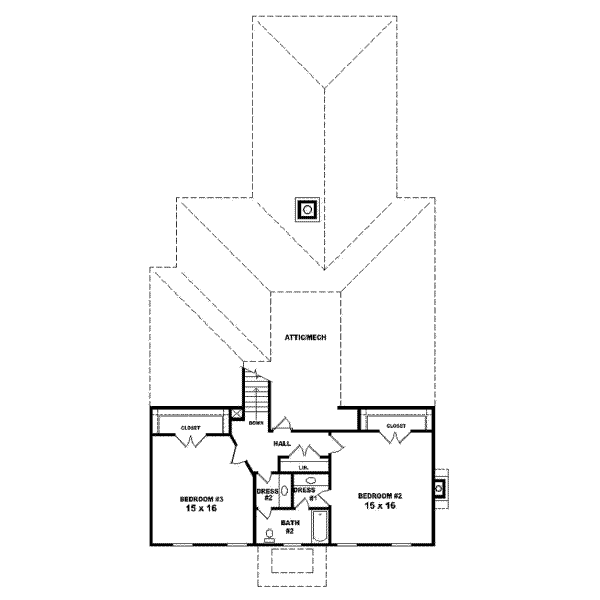 Upper/Second Floor Plan: 6-955