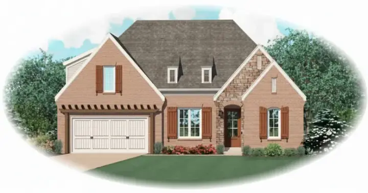 French Country house plans 6-957 - front exterior, 2,289 sq ft, 3 bed, 3 bath house plans | Monster House Plans