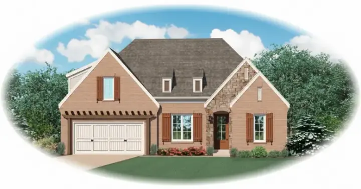 French Country house plans 6-959 - front exterior, 3,042 sq ft, 3 bed, 3 bath house plans | Monster House Plans