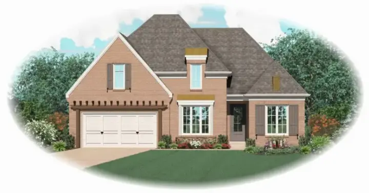 French Country house plans 6-960 - front exterior, 3,118 sq ft, 3 bed, 3 bath house plans | Monster House Plans
