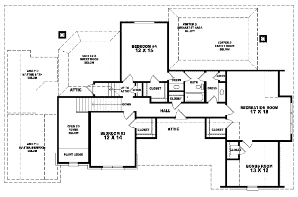 Upper/Second Floor Plan: 6-974