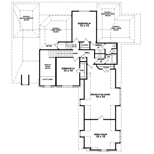 Upper/Second Floor Plan: 6-975