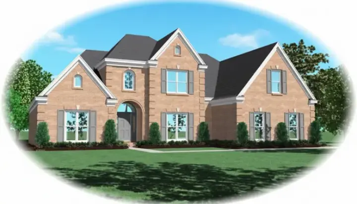 Traditional house plans 6-980 - front exterior, 2,978 sq ft, 4 bed, 3 bath house plans | Monster House Plans