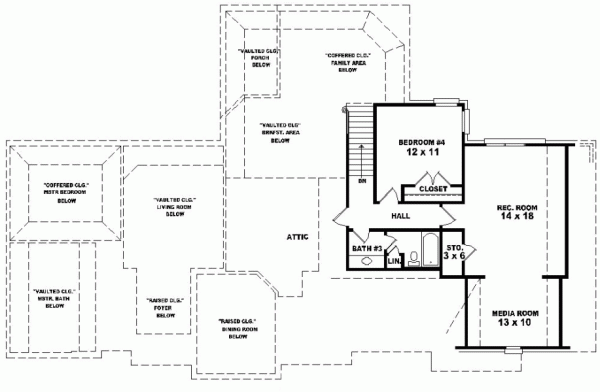 Upper/Second Floor Plan: 6-988