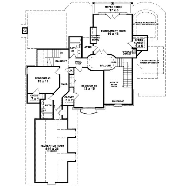 Upper/Second Floor Plan: 6-990