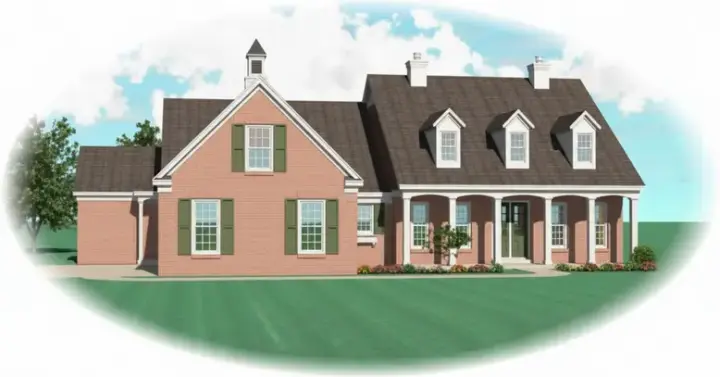 Southern house plans 6-991 - front exterior, 2,323 sq ft, 3 bed, 2 bath house plans | Monster House Plans