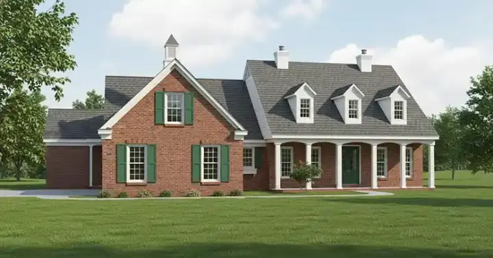 Southern house plans 6-992 - front exterior, 3,000 sq ft, 3 bed, 2 bath house plans | Monster House Plans