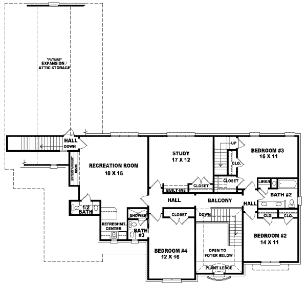 Upper/Second Floor Plan: 6-993