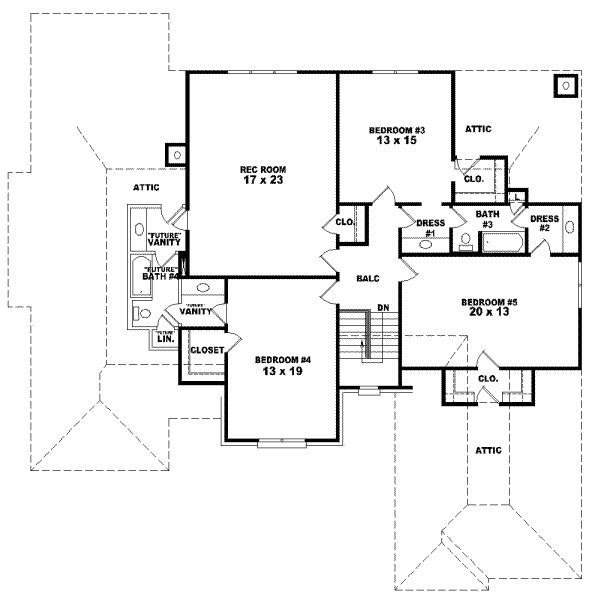 Upper/Second Floor Plan: 6-997