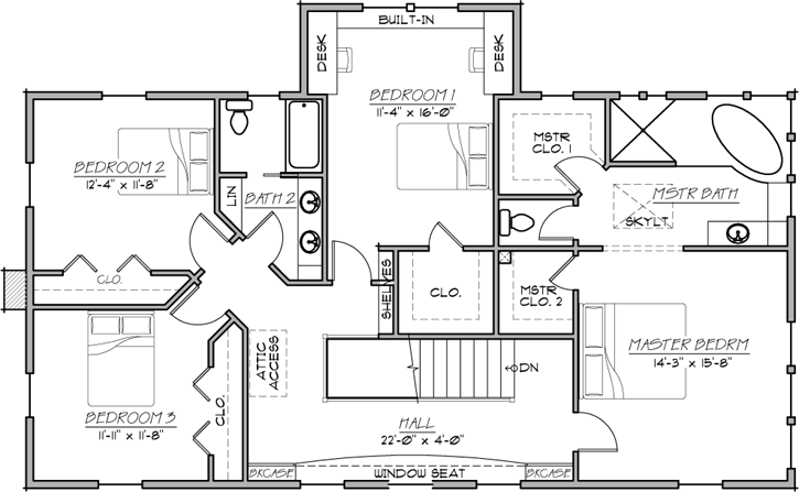 Upper/Second Floor Plan: 60-101