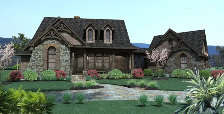 Craftsman house plans 61-101 - front exterior, 1,698 sq ft, 3 bed, 2 bath house plans | Monster House Plans