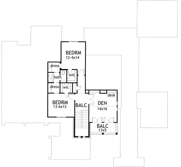 Upper/Second Floor Plan: 61-109