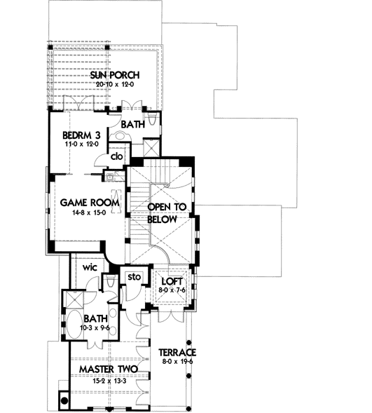 Upper/Second Floor Plan: 61-110
