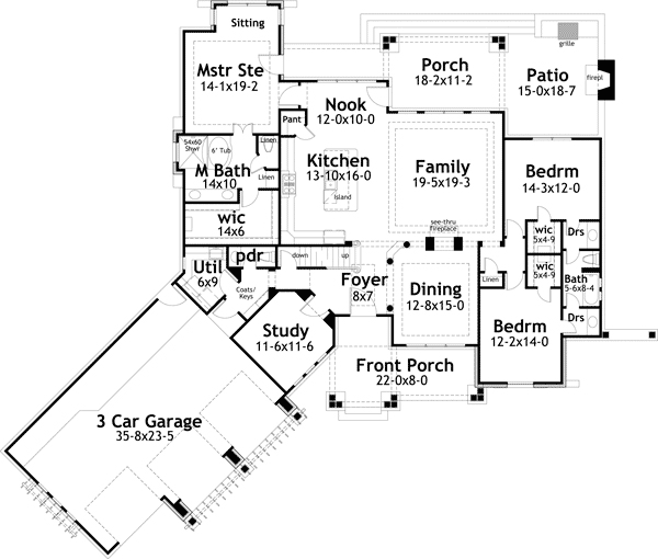 Main Floor Plan: 61-121