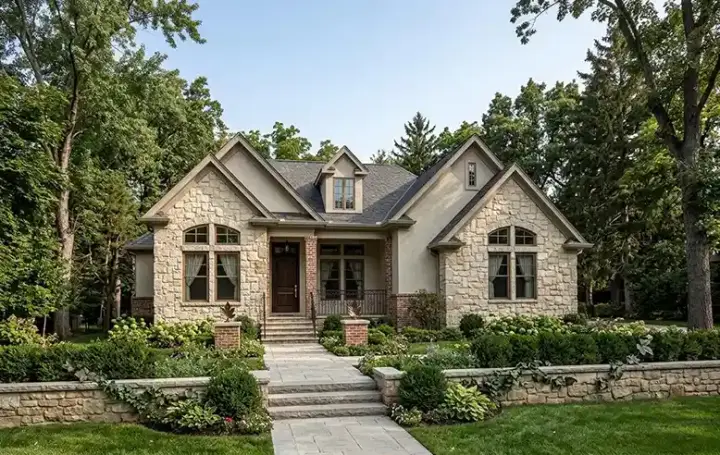 Mediterranean house plans 61-135 - front exterior, 1,779 sq ft, 3 bed, 2 bath house plans | Monster House Plans