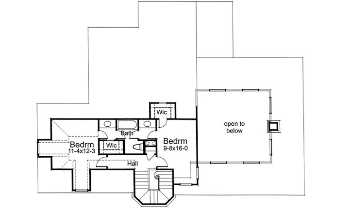 Upper/Second Floor Plan: 61-140