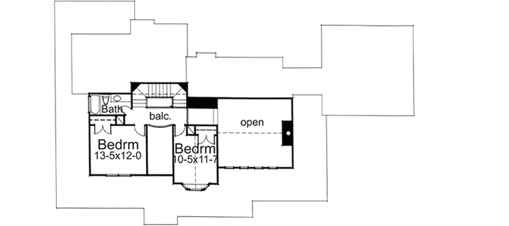 Upper/Second Floor Plan: 61-154