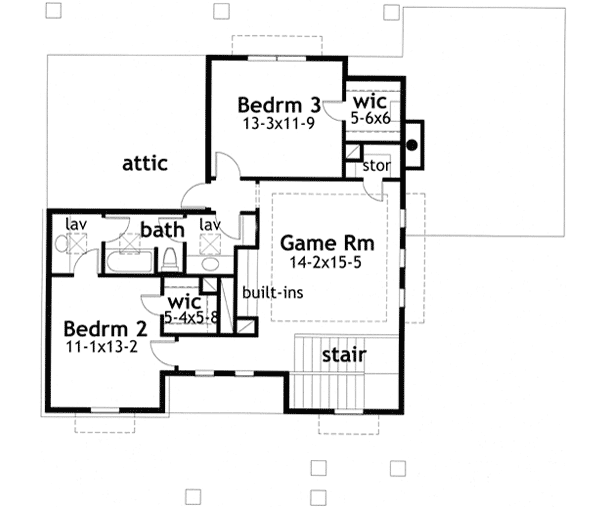 Upper/Second Floor Plan: 61-155