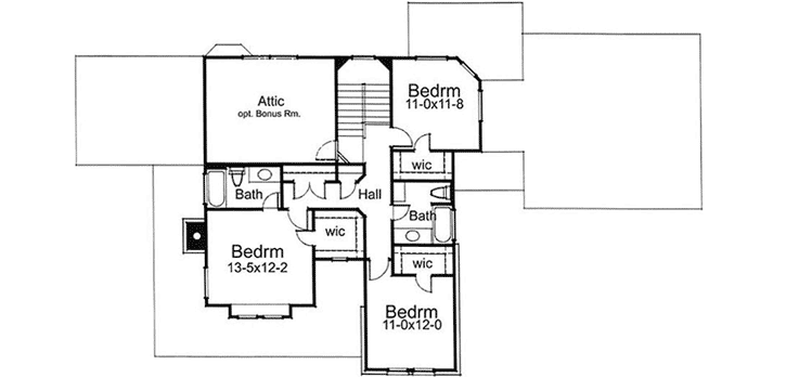 Upper/Second Floor Plan: 61-157
