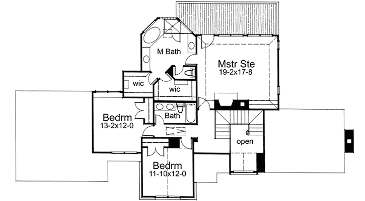 Upper/Second Floor Plan: 61-168
