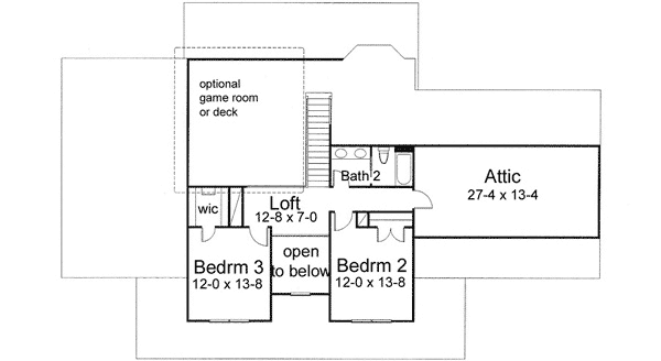 Upper/Second Floor Plan: 61-169