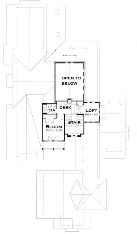 Upper/Second Floor Plan: 61-172