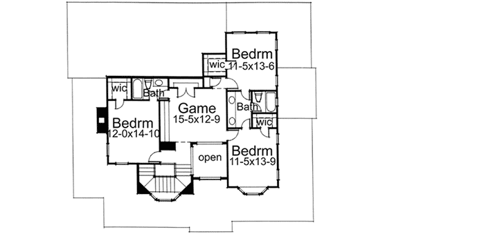 Upper/Second Floor Plan: 61-173
