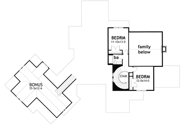 Upper/Second Floor Plan: 61-174
