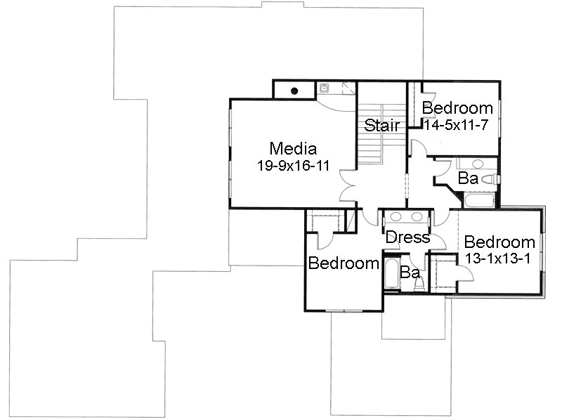 Upper/Second Floor Plan: 61-178
