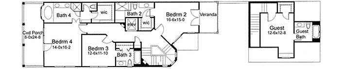 Upper/Second Floor Plan: 61-180