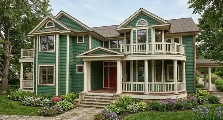 Southern house plans 61-182 - front exterior, 4,345 sq ft, 4 bed, 3 bath house plans | Monster House Plans