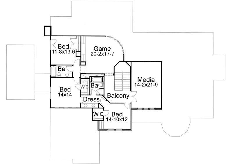 Upper/Second Floor Plan: 61-184