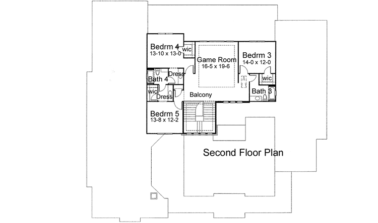 Upper/Second Floor Plan: 61-187