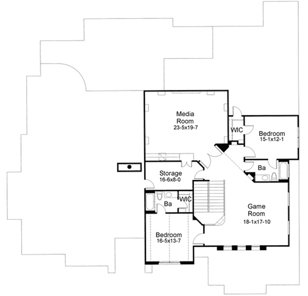Upper/Second Floor Plan: 61-188