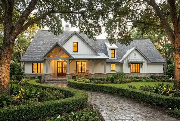 Cottage house plans 61-246 - front exterior, 1,618 sq ft, 3 bed, 2 bath house plans | Monster House Plans