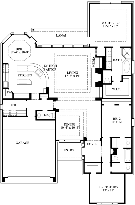 Main Floor Plan: 62-105