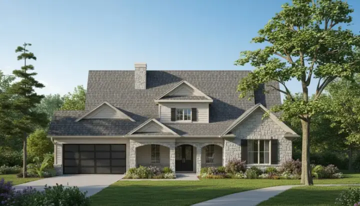 Farmhouse house plans 62-106 - front exterior, 2,394 sq ft, 2 bed, 3 bath house plans | Monster House Plans