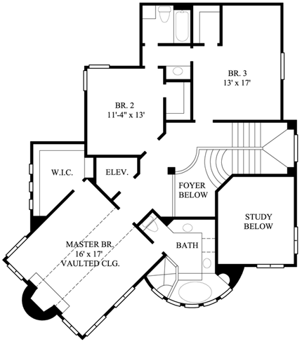 Upper/Second Floor Plan: 62-107