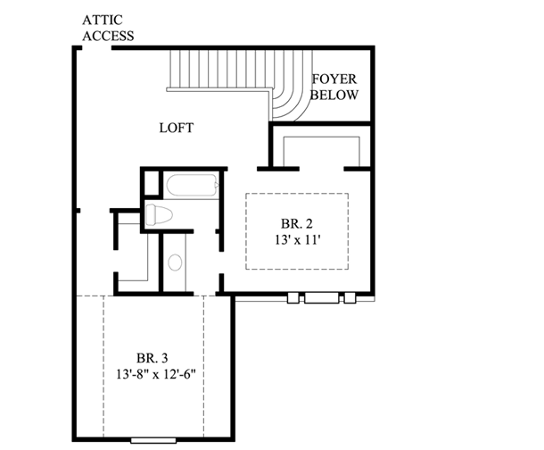 Upper/Second Floor Plan: 62-108
