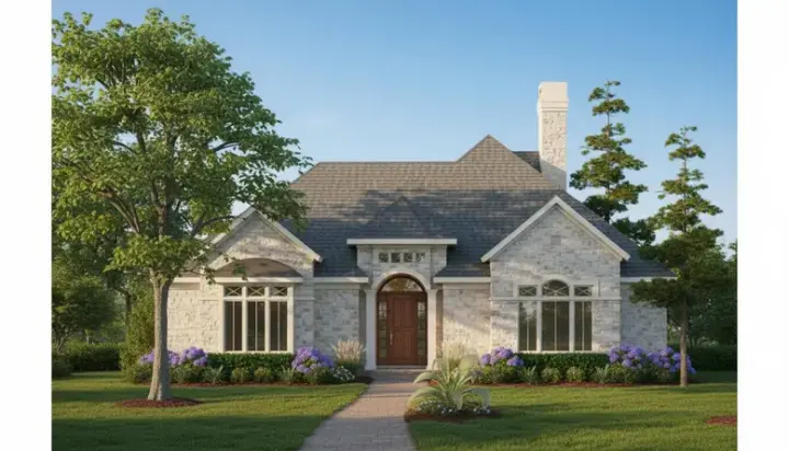 Traditional house plans 62-110 - front exterior, 2,489 sq ft, 3 bed, 2 bath house plans | Monster House Plans