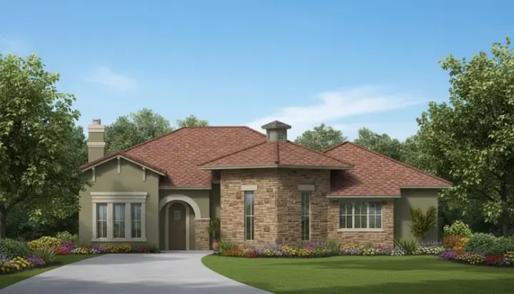 Mediterranean house plans 62-116 - front exterior, 2,611 sq ft, 3 bed, 2 bath house plans | Monster House Plans