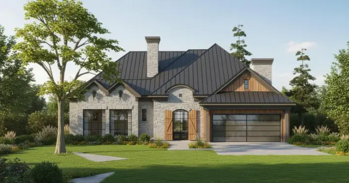 French Country house plans 62-124 - front exterior, 2,767 sq ft, 3 bed, 3 bath house plans | Monster House Plans