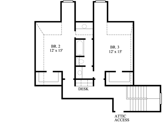 Upper/Second Floor Plan: 62-127