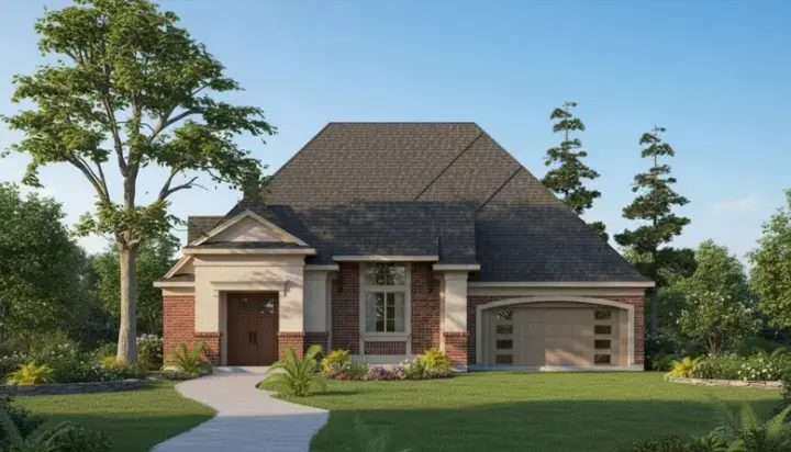 European house plans 62-128 - front exterior, 2,844 sq ft, 3 bed, 3 bath house plans | Monster House Plans